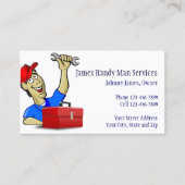 Handy Man Repair Man Contractor Business Card Visitenkarte (Vorderseite)