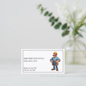 Handy Man Tool Box Contractor Business Card Visitenkarte (Stehend Vorderseite)