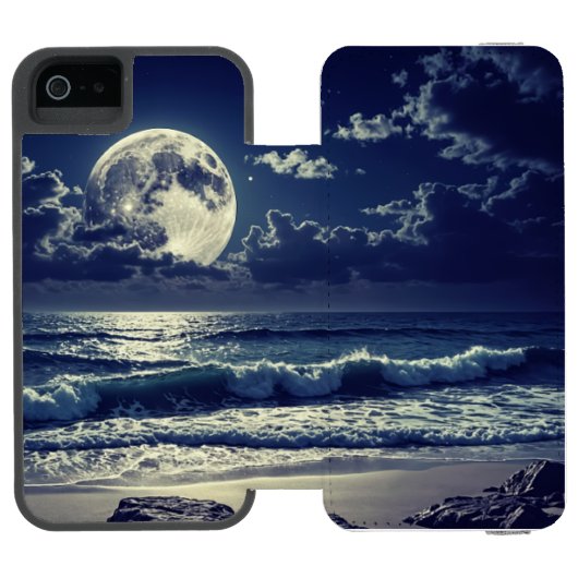 Handy mit Monddesign Incipio iPhone Geldbeutel-Hülle (Folio Geöffnet)