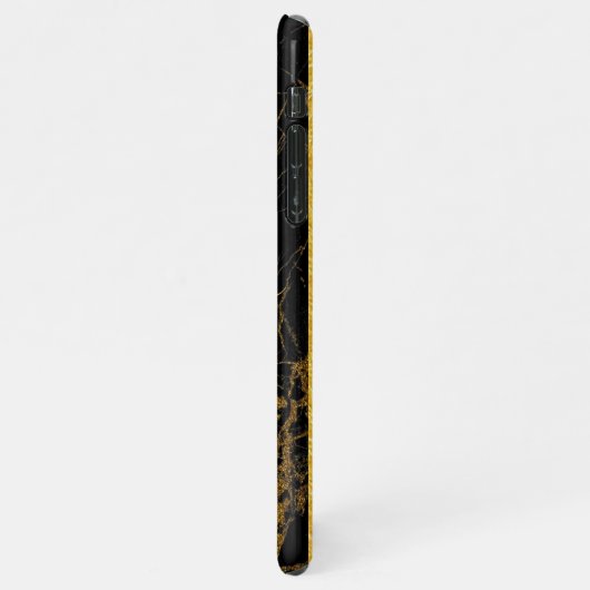 Handy mit Niedlichem Gold-schwarzen Marmor 12 13 iPhone Hülle (Linke Seite)