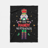 Handy Nutcracker Funny Christmas Family Matching O Fleecedecke (Vorderseite)