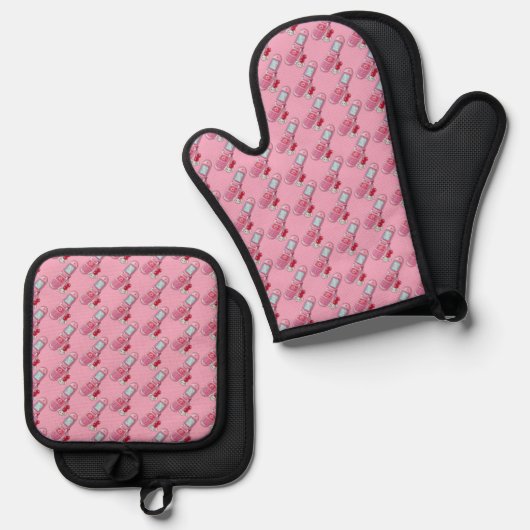 Handy Oven Mitt & Pot Holding Set (Vorderseite/Rückseite)