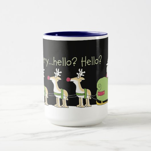 Handy-Rentier Tasse (Zentrum)