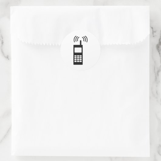 Handy Runder Aufkleber (Tasche)