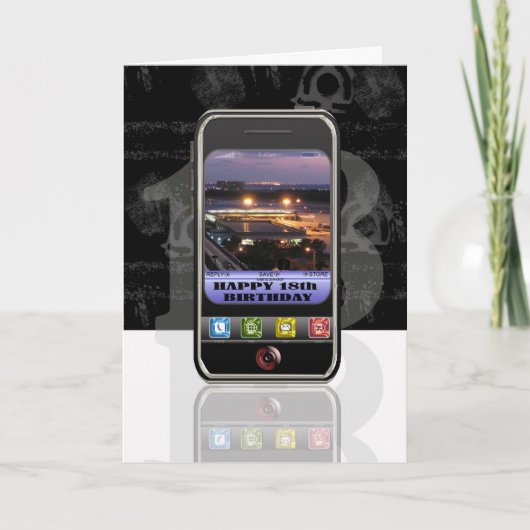 Handy SMS-Nachricht Happy Birthday Handy Karte (Vorderseite)