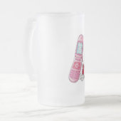 Handy-Tasse Mattglas Bierglas (Vorderseite Links)