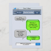 Handy-Text-Party Einladung (Vorne/Hinten)