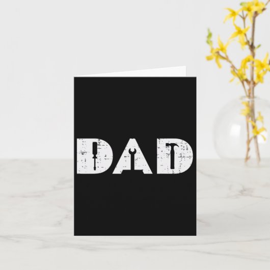 Handy Tools Funny Vathers Day Mechanic Daddy Papa Karte (Gelbe Blume)