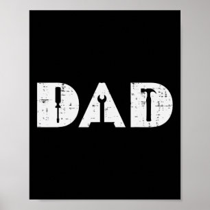 Handy Tools Funny Vathers Day Mechanic Daddy Papa Poster