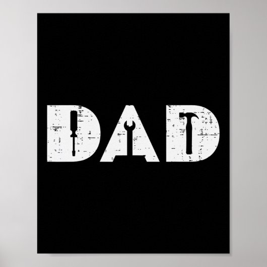 Handy Tools Funny Vathers Day Mechanic Daddy Papa Poster (Vorne)