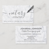 Handy-Typografie aus weißem Marmor Notar Visitenkarte (Vorne/Hinten)