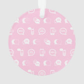 Handy-und Textnachricht-Ikonen-Kunst-Druck-Muster Ornament (Rückseite)