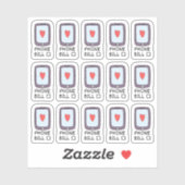 Handy-Utility Bill Due Budget Tracker Planer Aufkleber (Blatt)