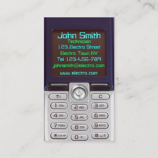 Handy-Visitenkarte Visitenkarte (Vorderseite)