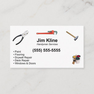 Handy-Visitenkarten-Wartungs-Mann Zuhause reparier Visitenkarte