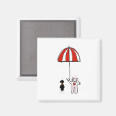 Handy Wallpaper Cat Dog Schirmhund Magnet (Vorderseite/Rückseite)