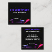 Handyfahrerwagen Quadratische Visitenkarte (Vorne/Hinten)