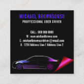 Handyfahrerwagen Quadratische Visitenkarte (Rückseite)