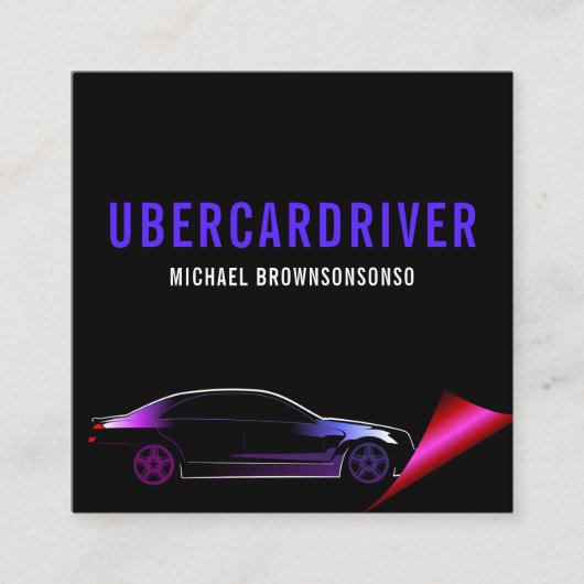 Handyfahrerwagen Quadratische Visitenkarte (Vorderseite)