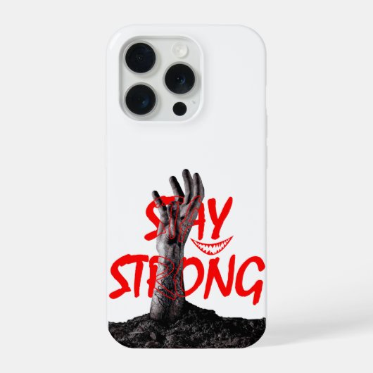 Handyhülle: Bleib Stark Motivationszitat-Design iPhone Hülle (Rückseite)