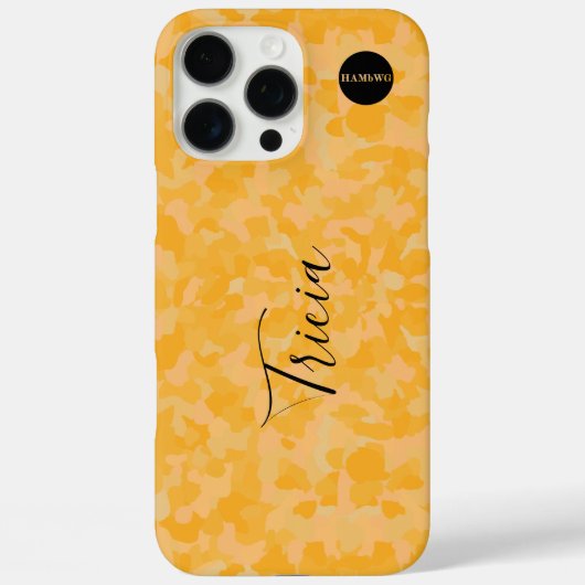 Handyhülle Gelb Tarnmuster HAMbyWG Case-Mate iPhone Hülle (Rückseite)