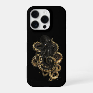 Handyhülle Illustration Tintenfisch Schwarz und Go iPhone 16 Pro Hülle