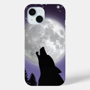 Handyhülle mit einem Wolf, der zum Vollmond heult Case-Mate iPhone Hülle