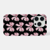 Handyhülle mit rosa Schleifenmuster iPhone Hülle (Rückseite (Horizontal))