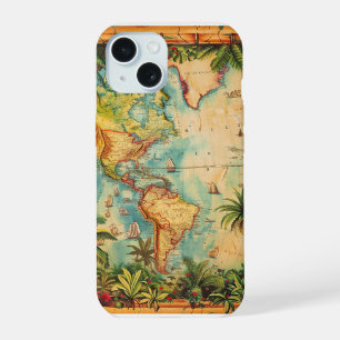 Handyhülle - Vintage Atlas Collection iPhone 15 Hülle