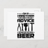 Handyman and Beer Postkarte (Vorne/Hinten)