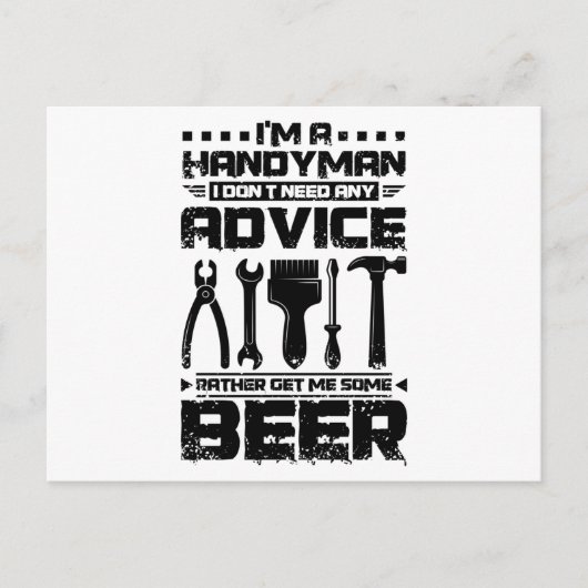 Handyman and Beer Postkarte (Vorderseite)