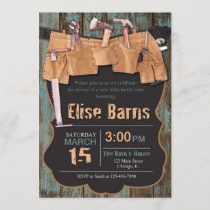 Handyman Baby Shower Einladung