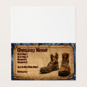 Handyman, Baugewerbe, Wartungsbetrieb Visitenkarten (Außenseite Aufgefaltet)