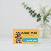 Handyman Bear Carpenter House Reparatur Schlicht G Visitenkarte (Stehend Vorderseite)