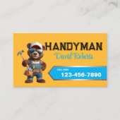Handyman Bear Carpenter House Reparatur Schlicht G Visitenkarte (Vorderseite)