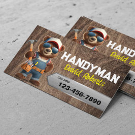 Handyman Bear Woodworker House Reparaturservice Ho Visitenkarte