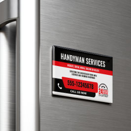 HANDYMAN BEHEBT IT-TYP DRINGEND, SCHWARZ ERSETZEN MAGNETISCHE VISITENKARTE