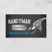 Handyman Beruflich Big Hammer Dark Metal Visitenkarte (Vorderseite)