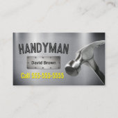 Handyman Beruflich Big Hammer Metal Steel Visitenkarte (Vorderseite)