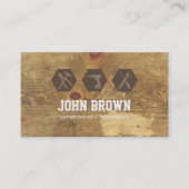 Handyman Beruflich Construction Carpentry WOOD Visitenkarte (Vorderseite)