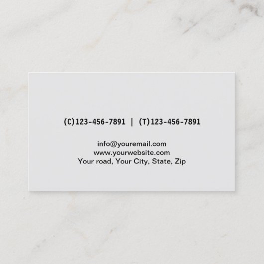 Handyman Beruflich House Repair Blue Metal Visitenkarte (Rückseite)