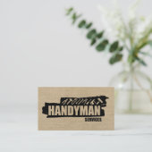 Handyman bietet einfache Dienste in schwarz Visitenkarte (Stehend Vorderseite)