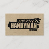 Handyman bietet einfache Dienste in schwarz Visitenkarte (Vorderseite)