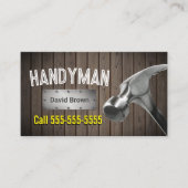 Handyman Big Hammer House Reparaturservice Holz Visitenkarte (Vorderseite)