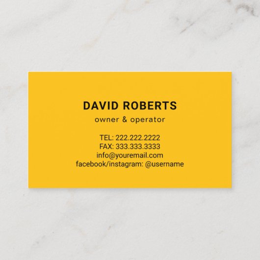 Handyman Big Hammer Reparaturservice Visitenkarte (Rückseite)