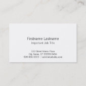 Handyman [Black Faux Letterpress Style] Visitenkarte (Rückseite)