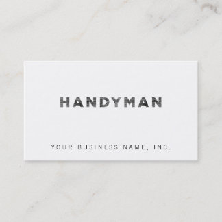 Handyman [Black Faux Letterpress Style] Visitenkarte