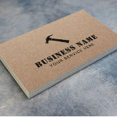 Handyman Black Hammer Logo Carpenter Rustikale Kra Visitenkarte