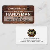 Handyman Border Lines Timber Wood Visitenkarte (Vorne/Hinten)
