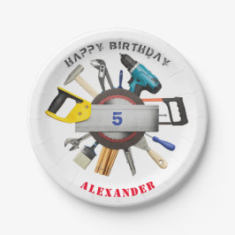 Handyman Boy Tools Geburtstagsparty Paper Plate Pappteller
